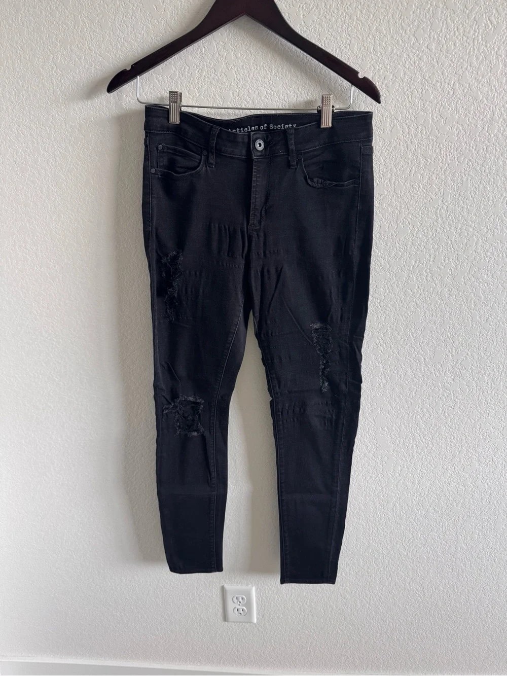 Articles Of Society Black Ripped Skinny Jeans